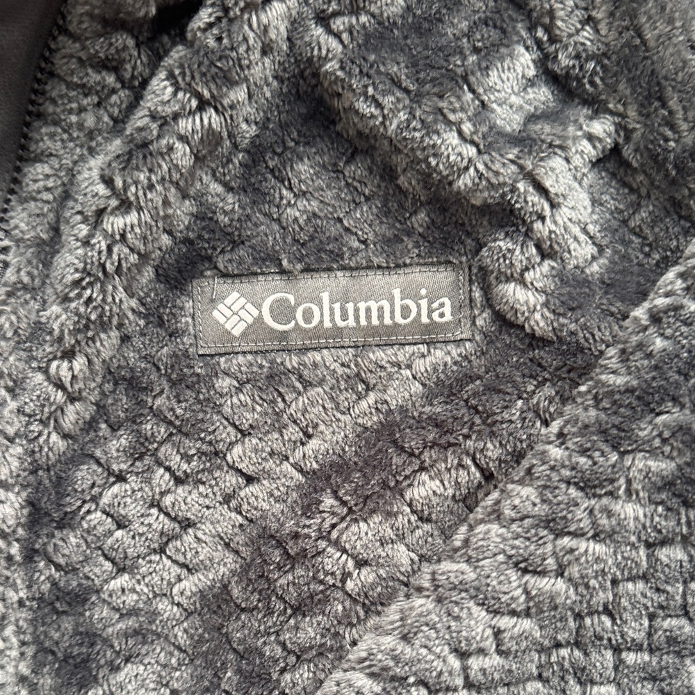 Columbia Charcoal Textured Fleece Jacket - Picture 3 of 4